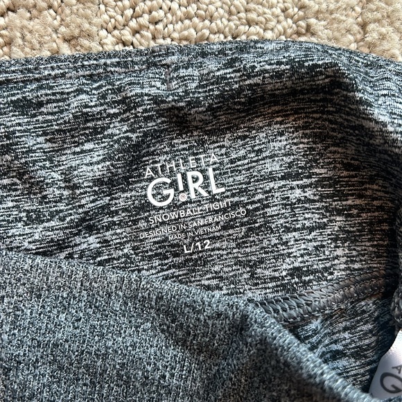 Athleta Girl Gray Leggings | Sizee 12 - Picture 6 of 6